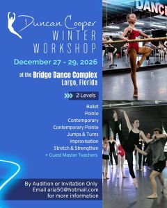  DUNCAN COOPER WINTER WORKSHOP - Dec 27th - 29th, 2026